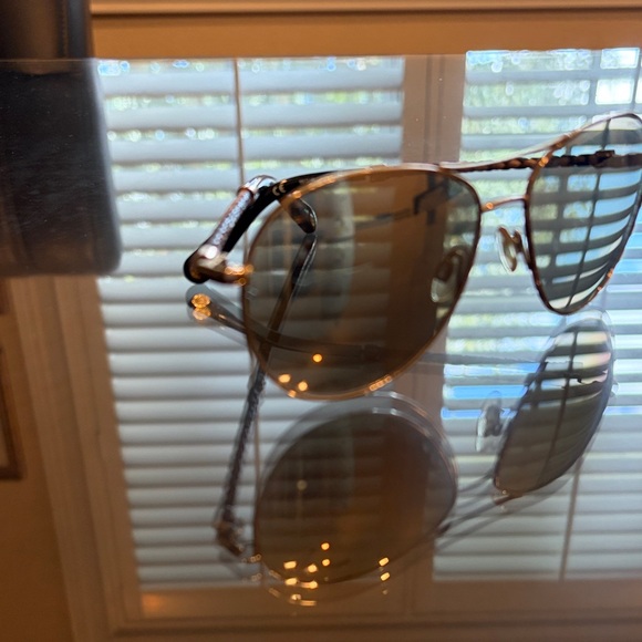 Henri Bendel Aviator Sunglasses with Brown Tinted Lenses main image 5